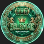 5R Game mobile app interface showing multiple games and wallet balance on screen