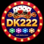 DK 222 Game mobile app interface showing multiple games and rewards.